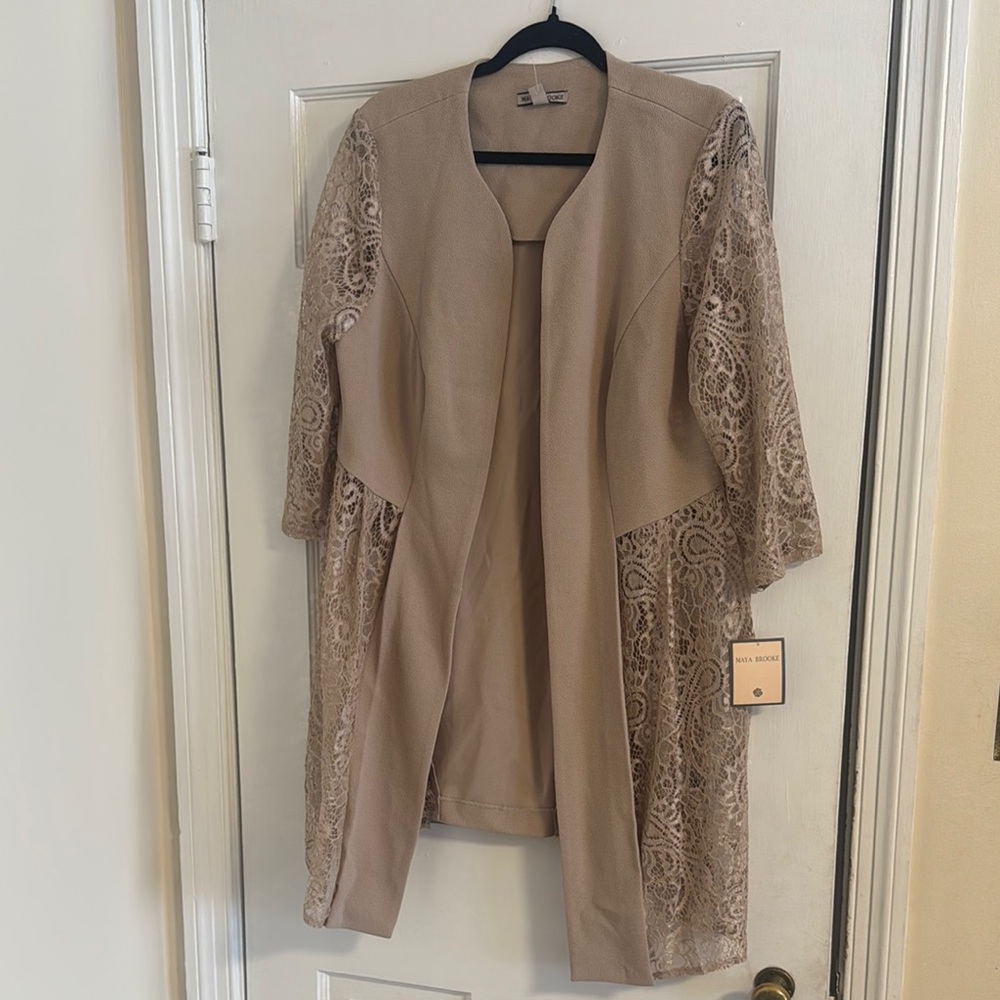 Tan Cape Jacket with Elegant Design